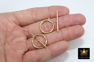 Toggle Clasp, 14 K Gold Filled Extra Large Toggle Bars AG #2139, 20 x 23 mm and 32 mm Long Bar